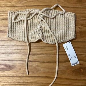 NWT light beige/neutral knit corset/crop top (multiple for sale)